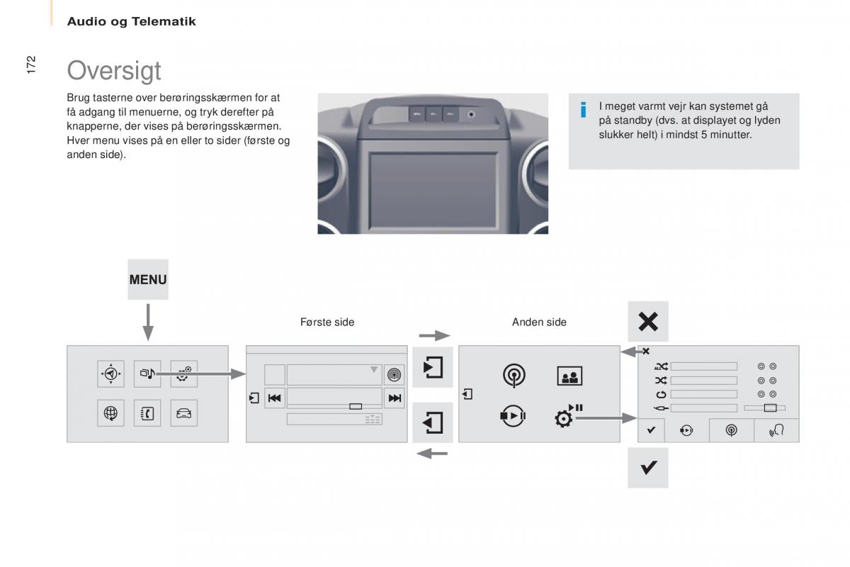 Citroen Berlingo Multispace II 2 Bilens instruktionsbog / page 174