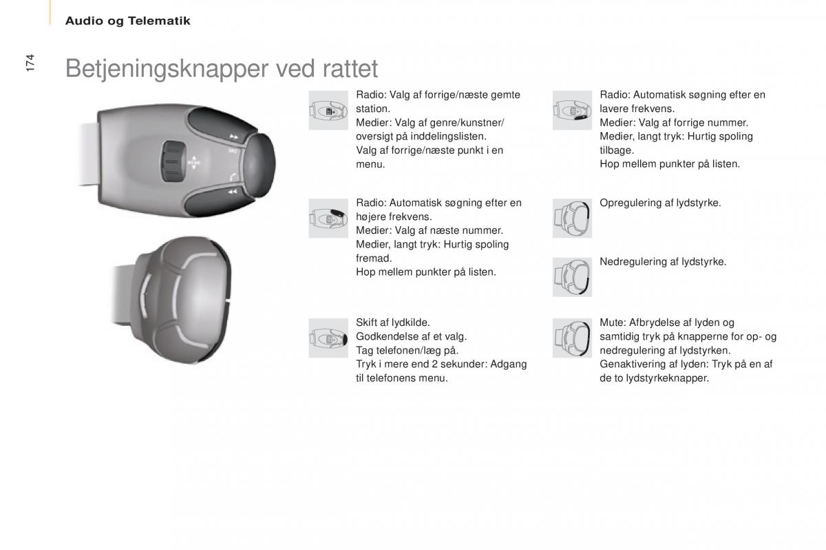 Citroen Berlingo Multispace II 2 Bilens instruktionsbog / page 176