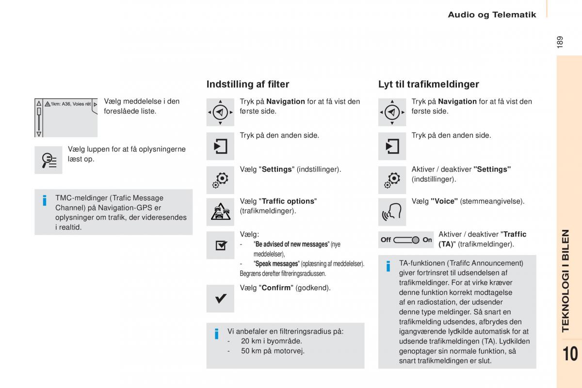 Citroen Berlingo Multispace II 2 Bilens instruktionsbog / page 191