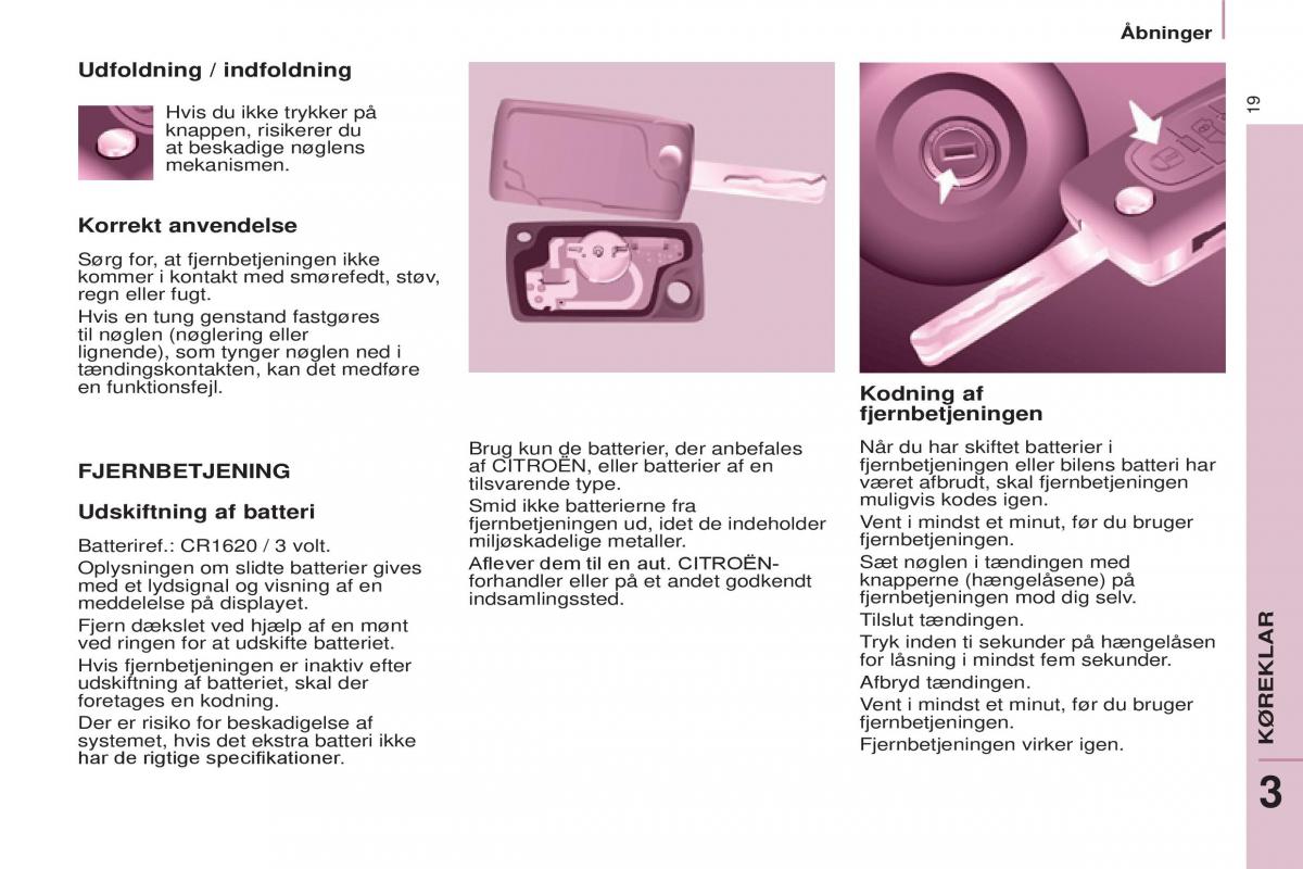 Citroen Berlingo Multispace II 2 Bilens instruktionsbog / page 21