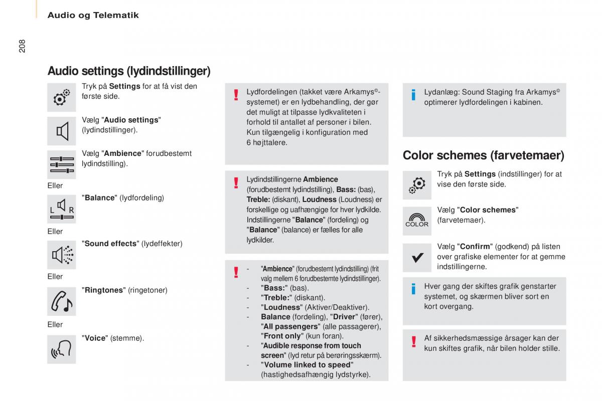 Citroen Berlingo Multispace II 2 Bilens instruktionsbog / page 210