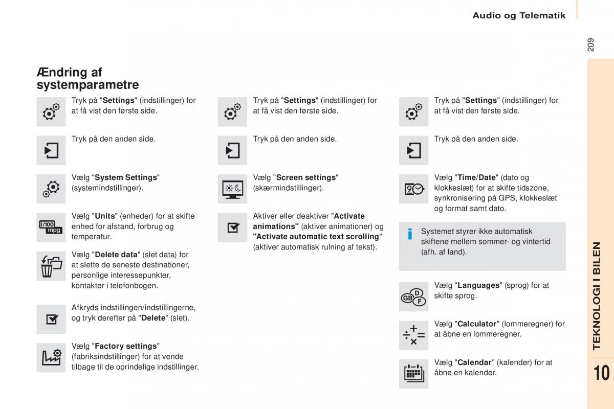 Citroen Berlingo Multispace II 2 Bilens instruktionsbog / page 211