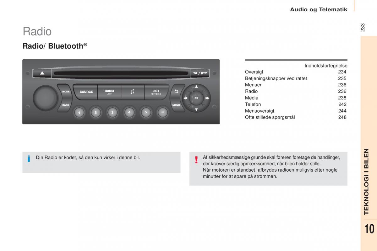 Citroen Berlingo Multispace II 2 Bilens instruktionsbog / page 235