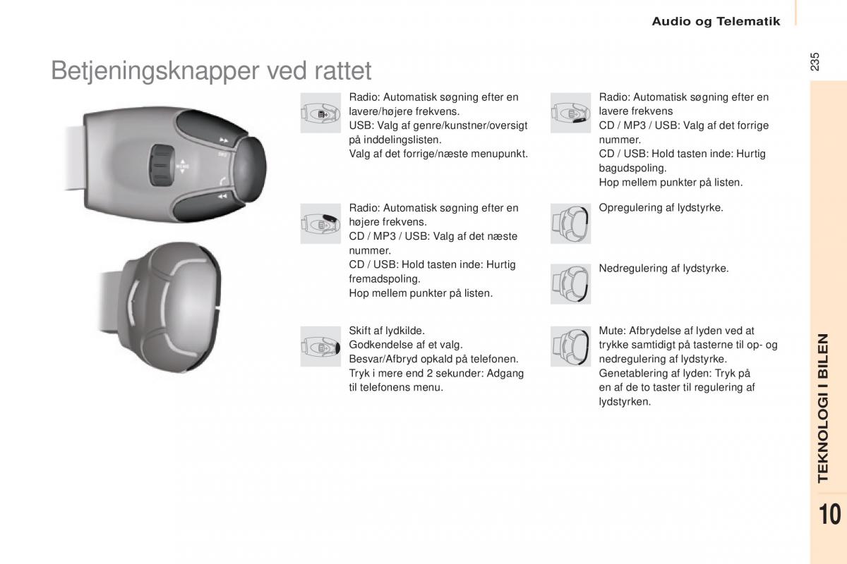 Citroen Berlingo Multispace II 2 Bilens instruktionsbog / page 237