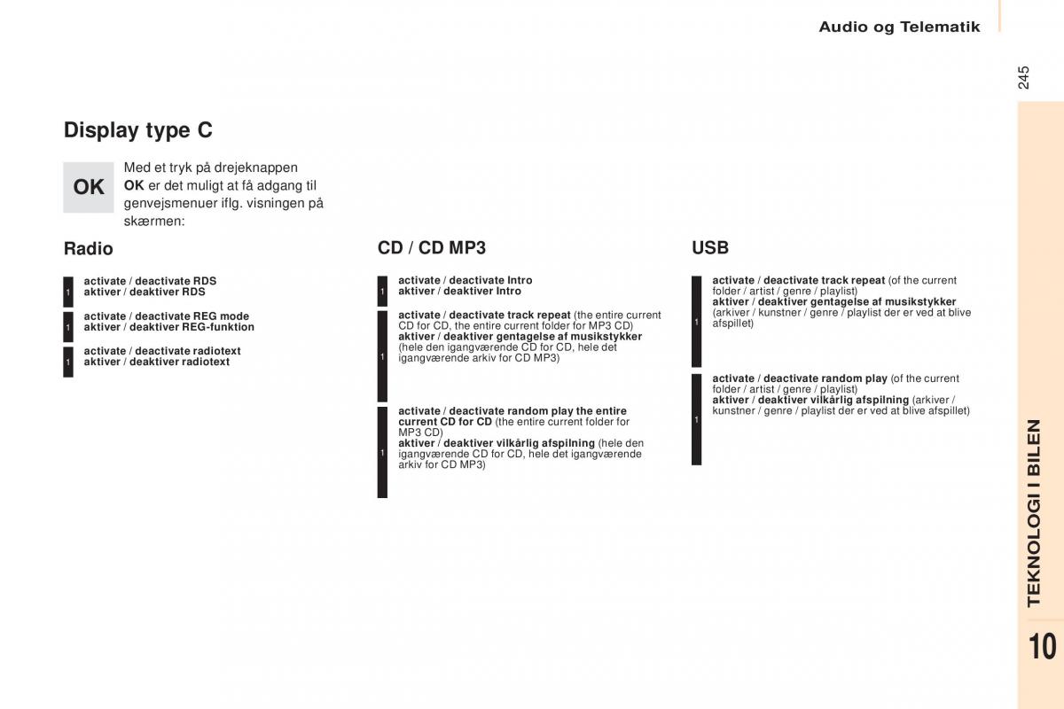 Citroen Berlingo Multispace II 2 Bilens instruktionsbog / page 247