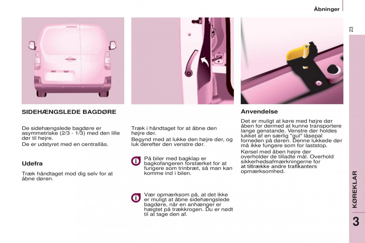 Citroen Berlingo Multispace II 2 Bilens instruktionsbog / page 25