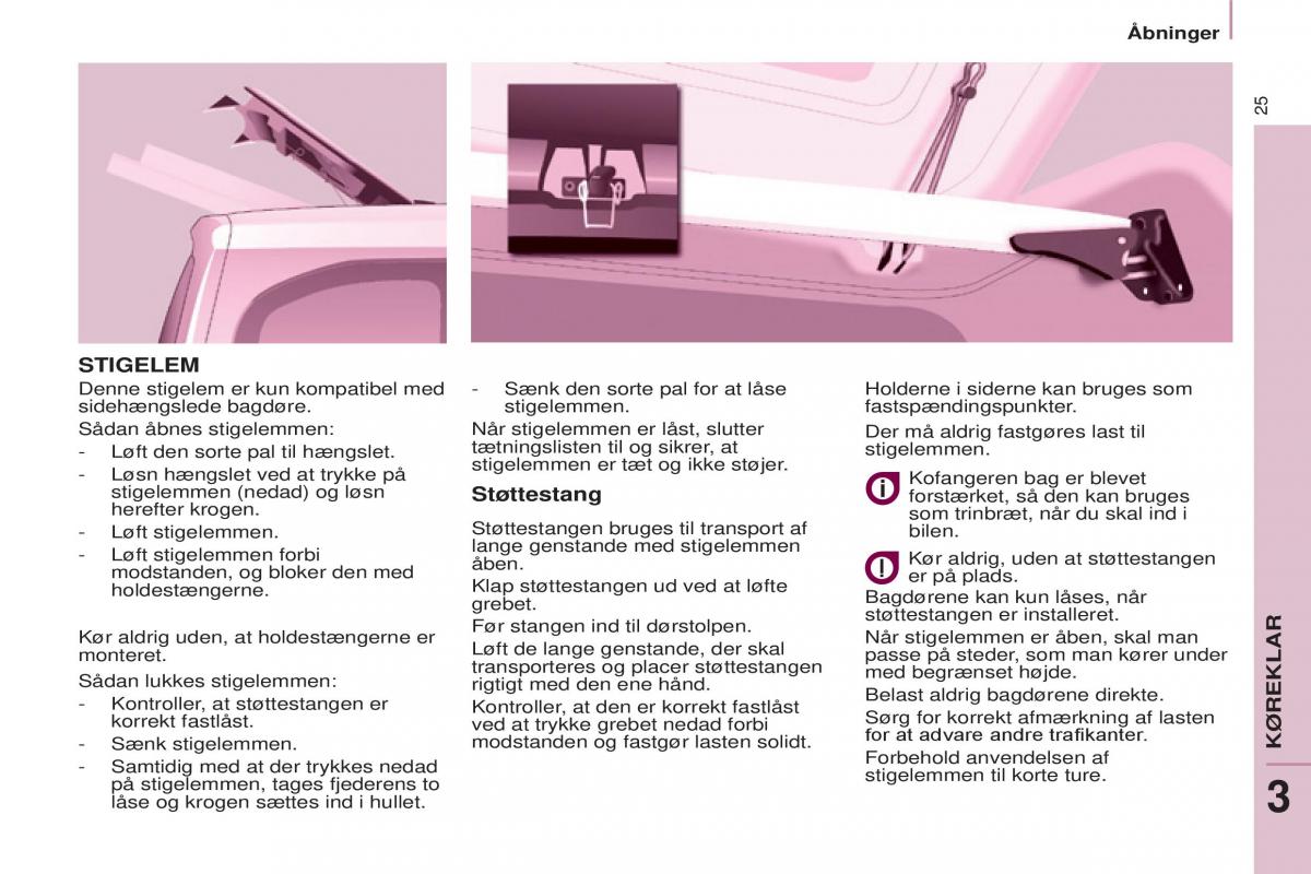 Citroen Berlingo Multispace II 2 Bilens instruktionsbog / page 27