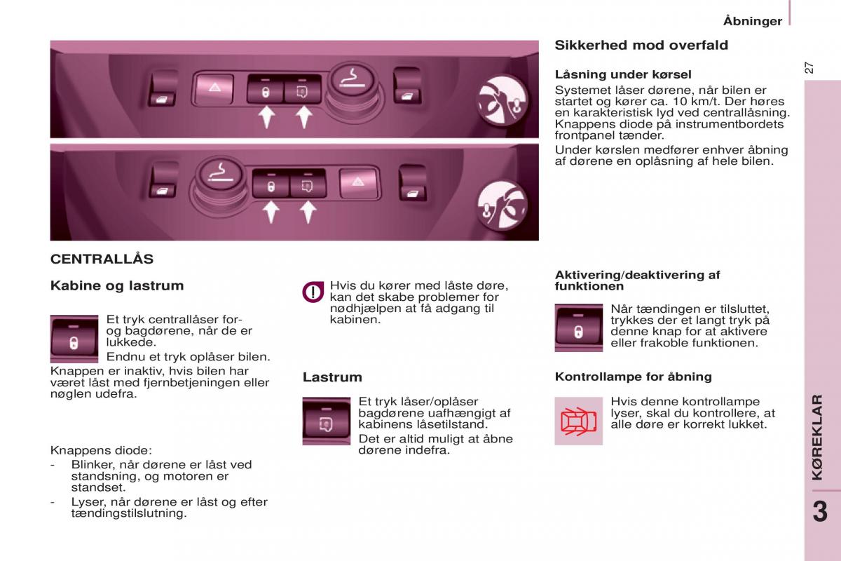 Citroen Berlingo Multispace II 2 Bilens instruktionsbog / page 29