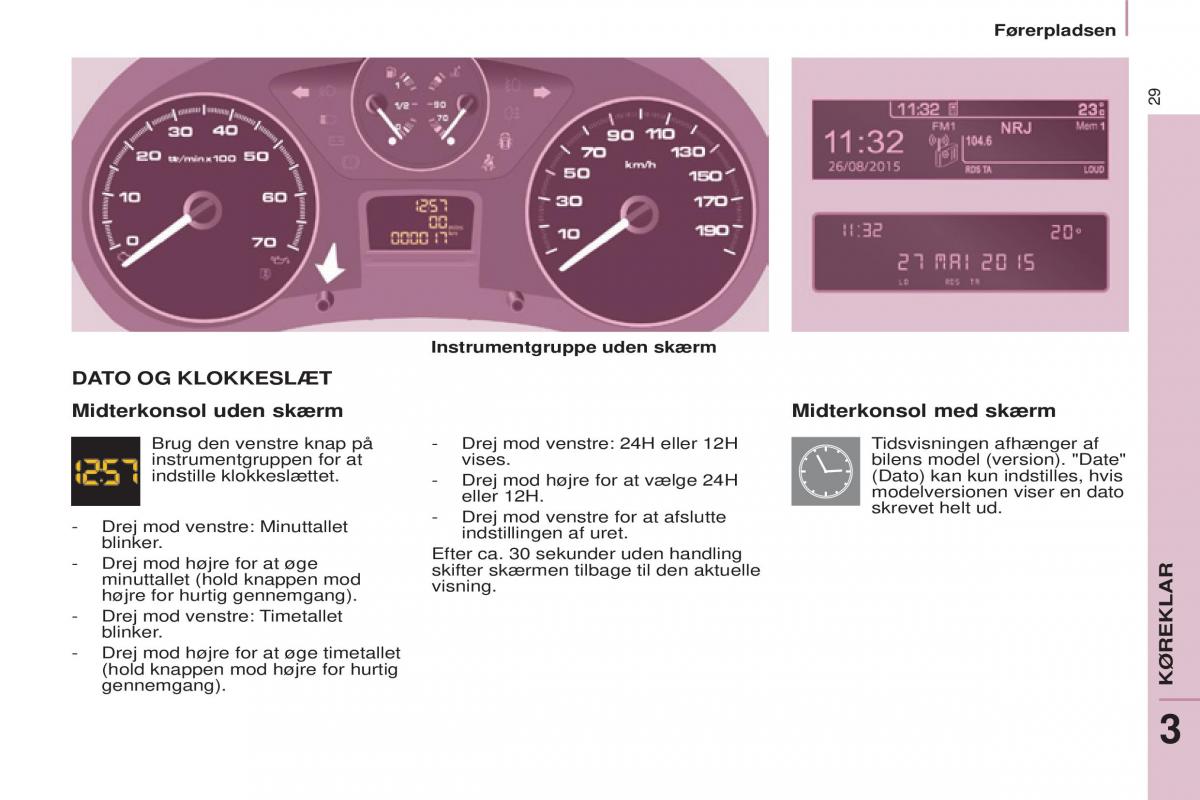 Citroen Berlingo Multispace II 2 Bilens instruktionsbog / page 31