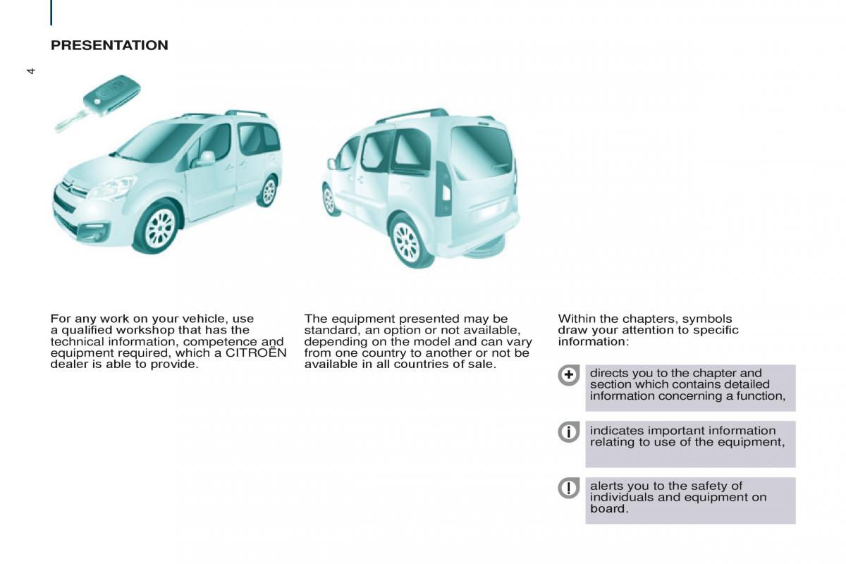 Citroen Berlingo Multispace II 2 owners manual / page 6