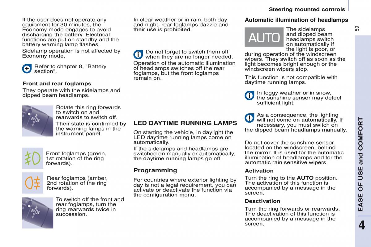 Citroen Berlingo Multispace II 2 owners manual / page 61