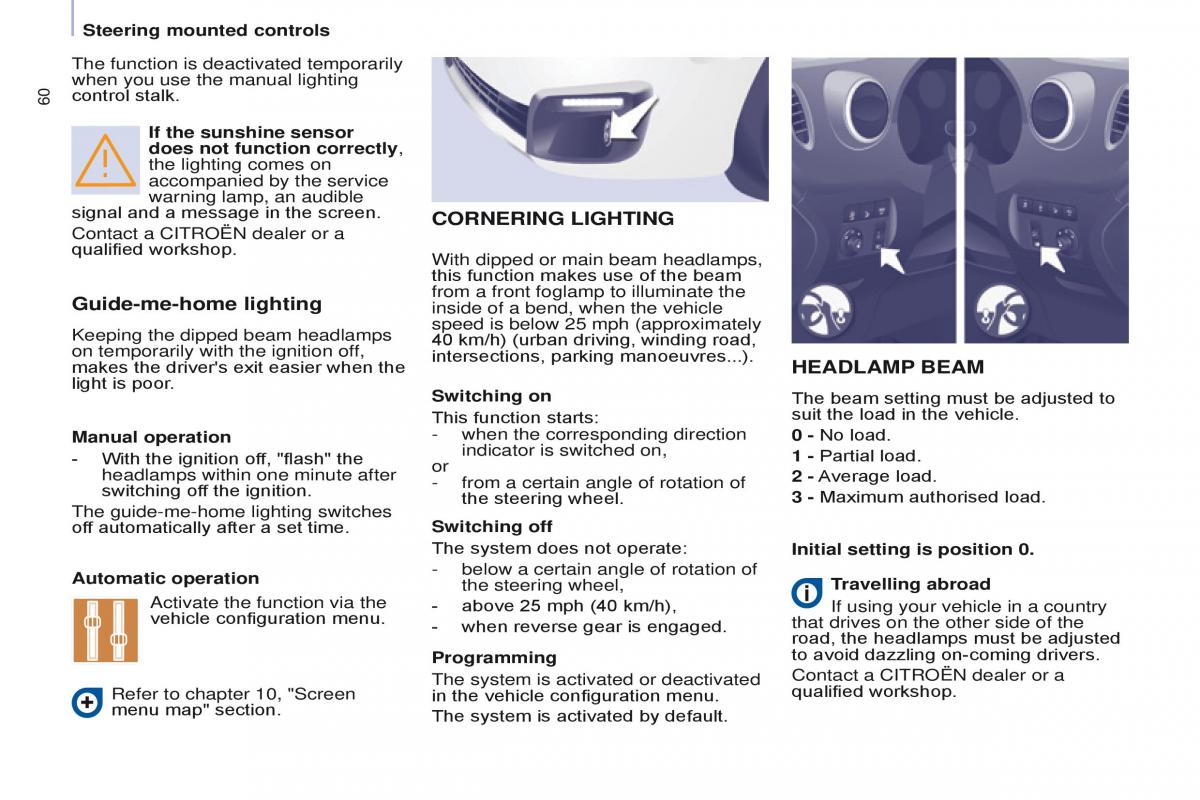 Citroen Berlingo Multispace II 2 owners manual / page 62