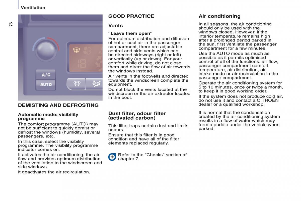 Citroen Berlingo Multispace II 2 owners manual / page 78