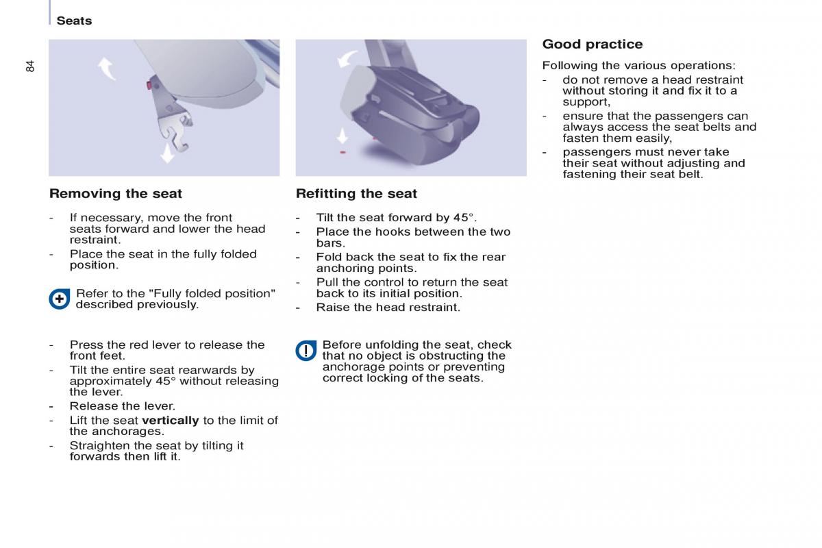 Citroen Berlingo Multispace II 2 owners manual / page 86