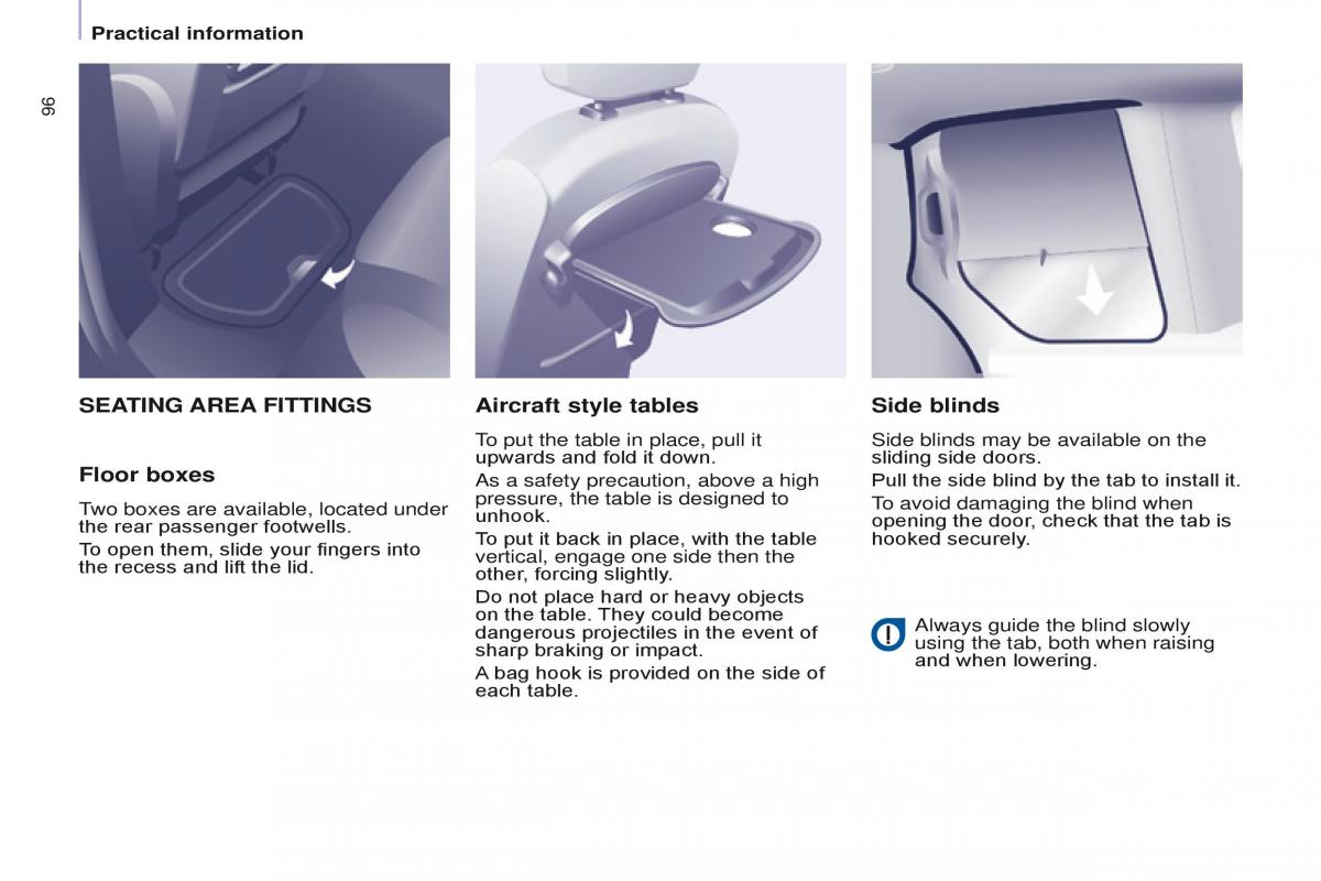 Citroen Berlingo Multispace II 2 owners manual / page 98