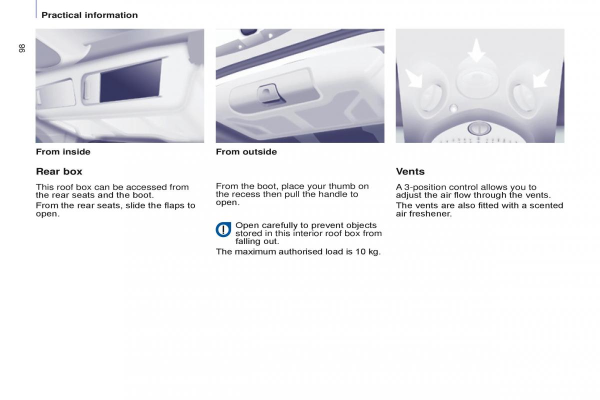 Citroen Berlingo Multispace II 2 owners manual / page 100