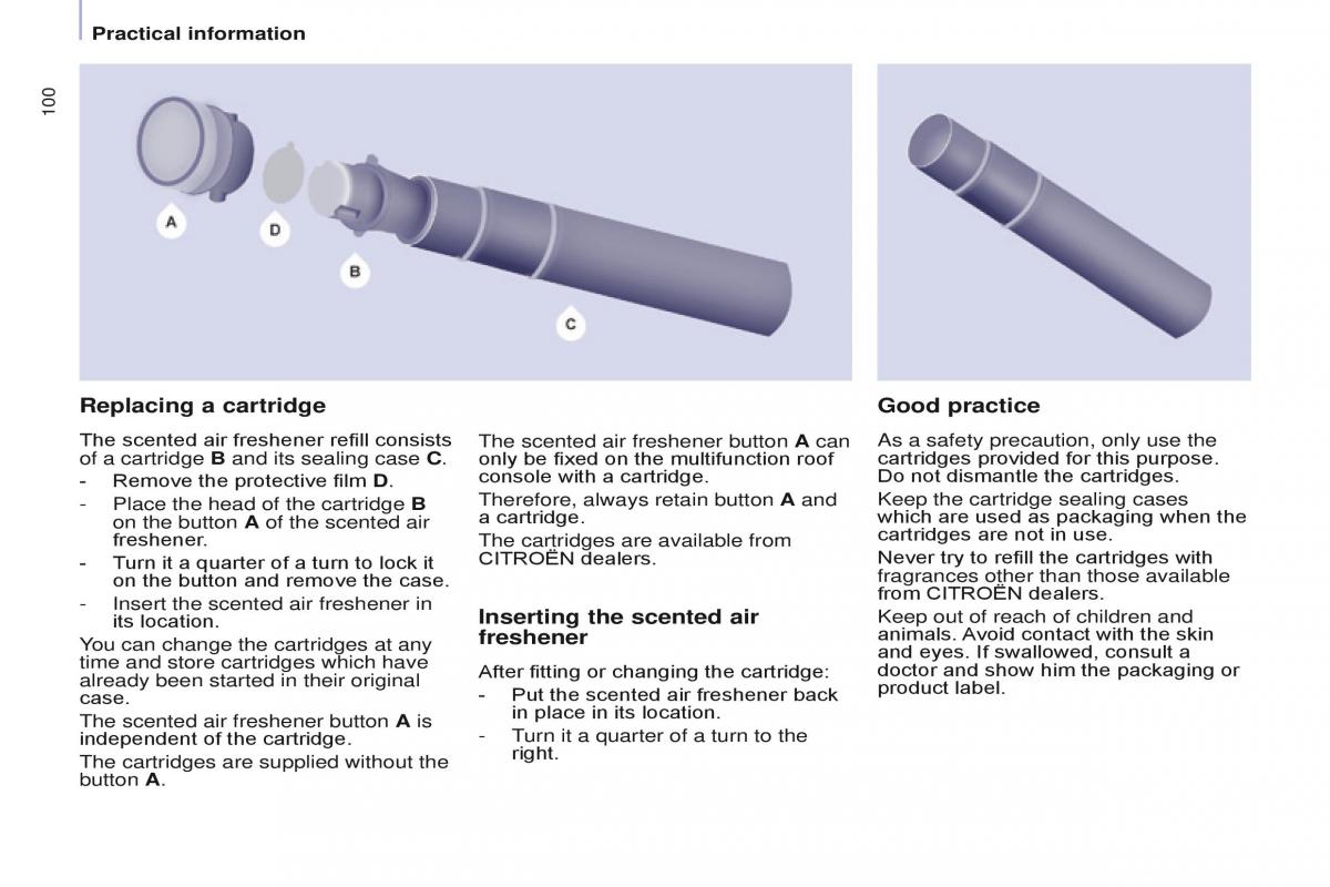 Citroen Berlingo Multispace II 2 owners manual / page 102