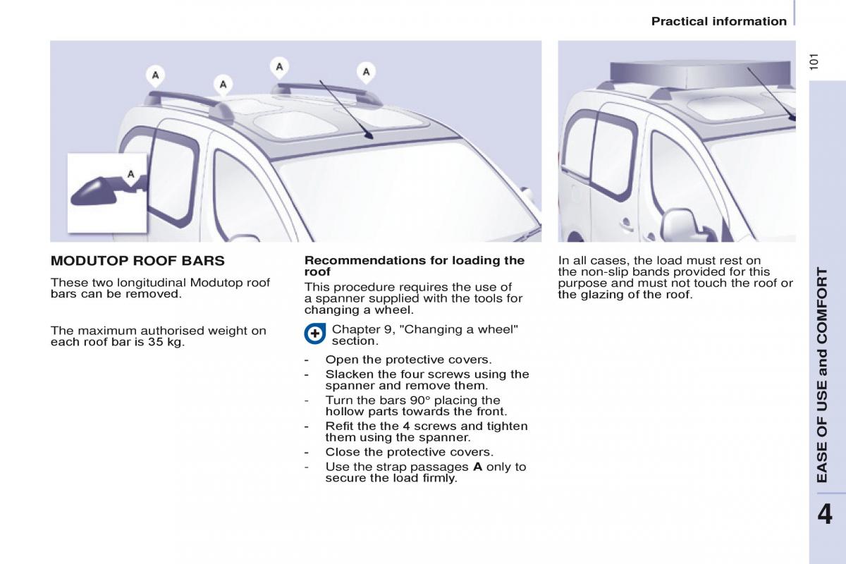 Citroen Berlingo Multispace II 2 owners manual / page 103