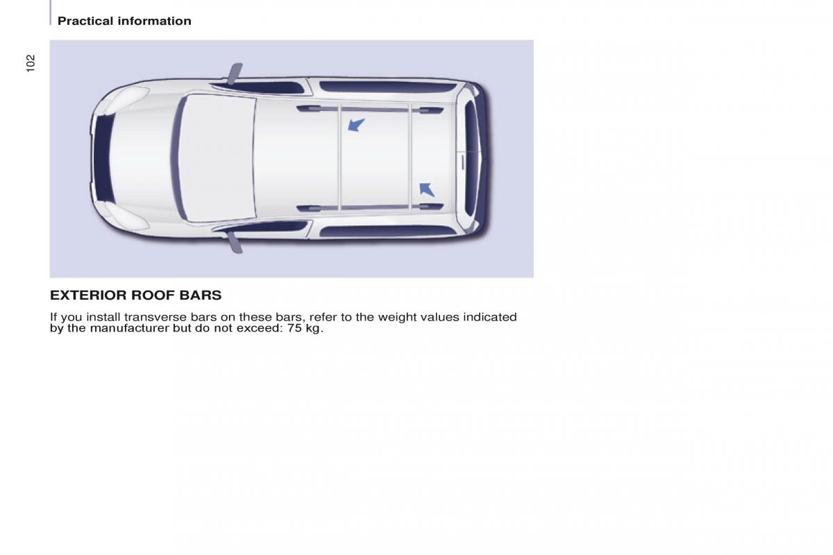 Citroen Berlingo Multispace II 2 owners manual / page 104