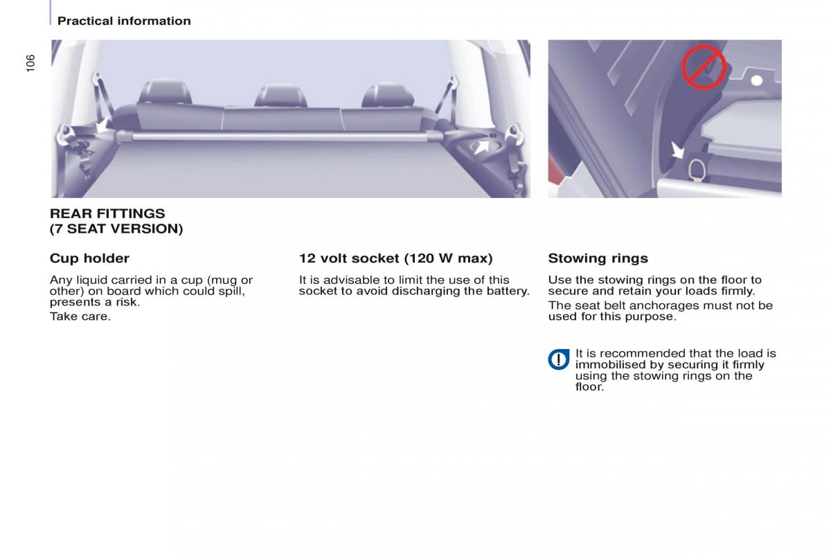 Citroen Berlingo Multispace II 2 owners manual / page 108