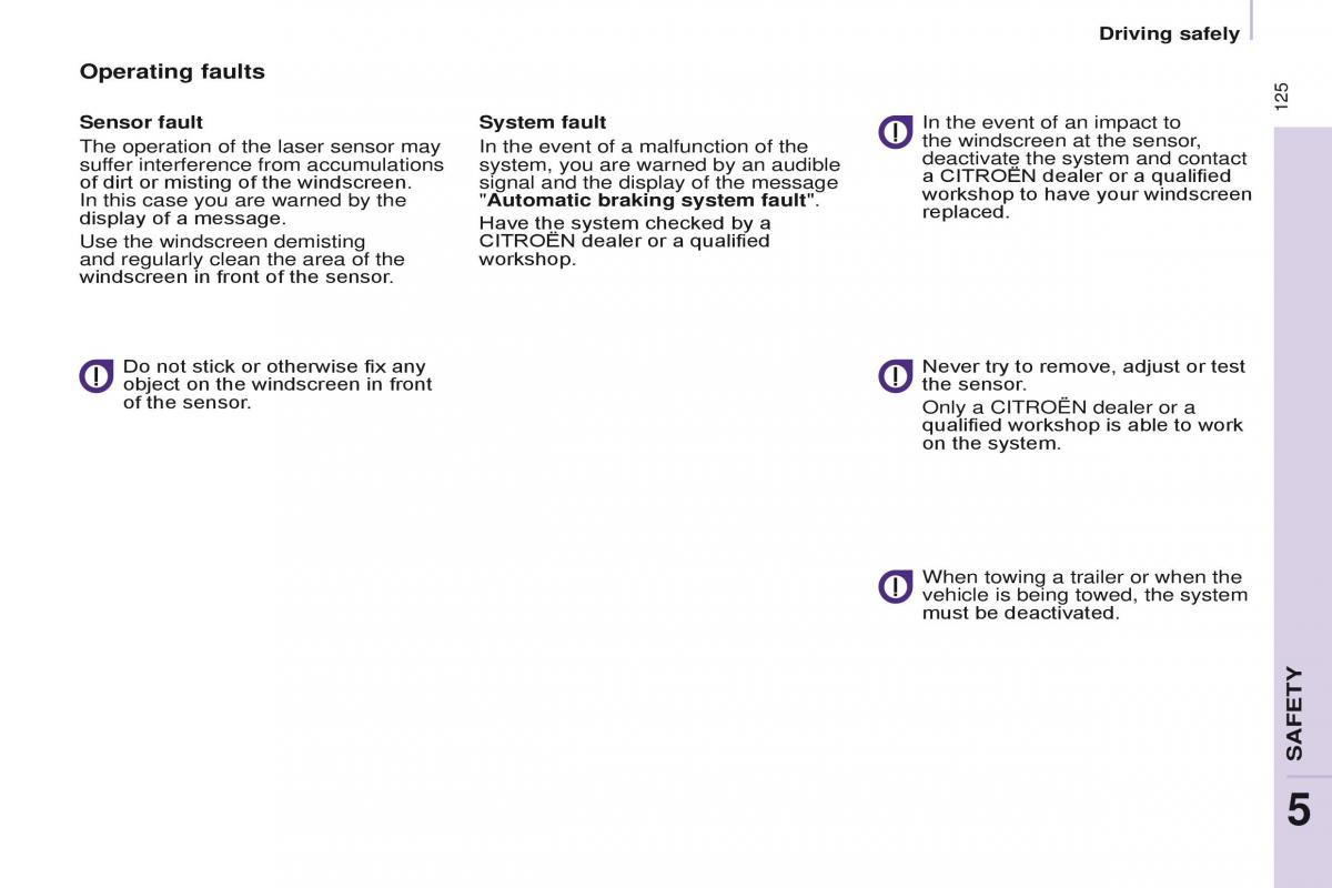 Citroen Berlingo Multispace II 2 owners manual / page 127