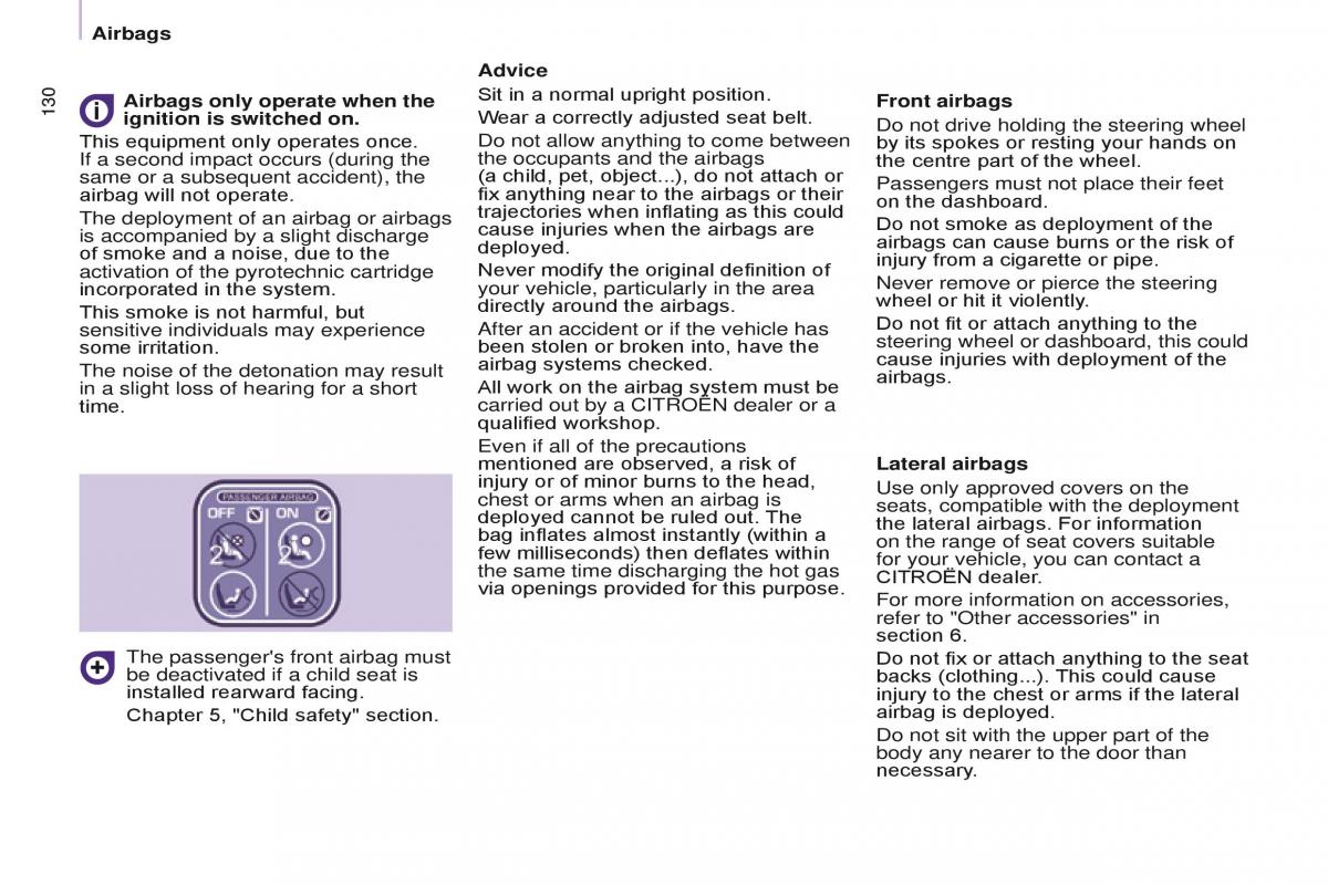 Citroen Berlingo Multispace II 2 owners manual / page 132