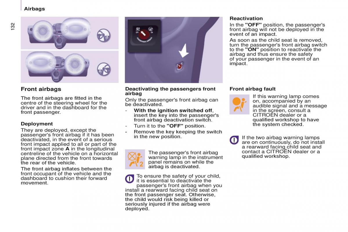 Citroen Berlingo Multispace II 2 owners manual / page 134