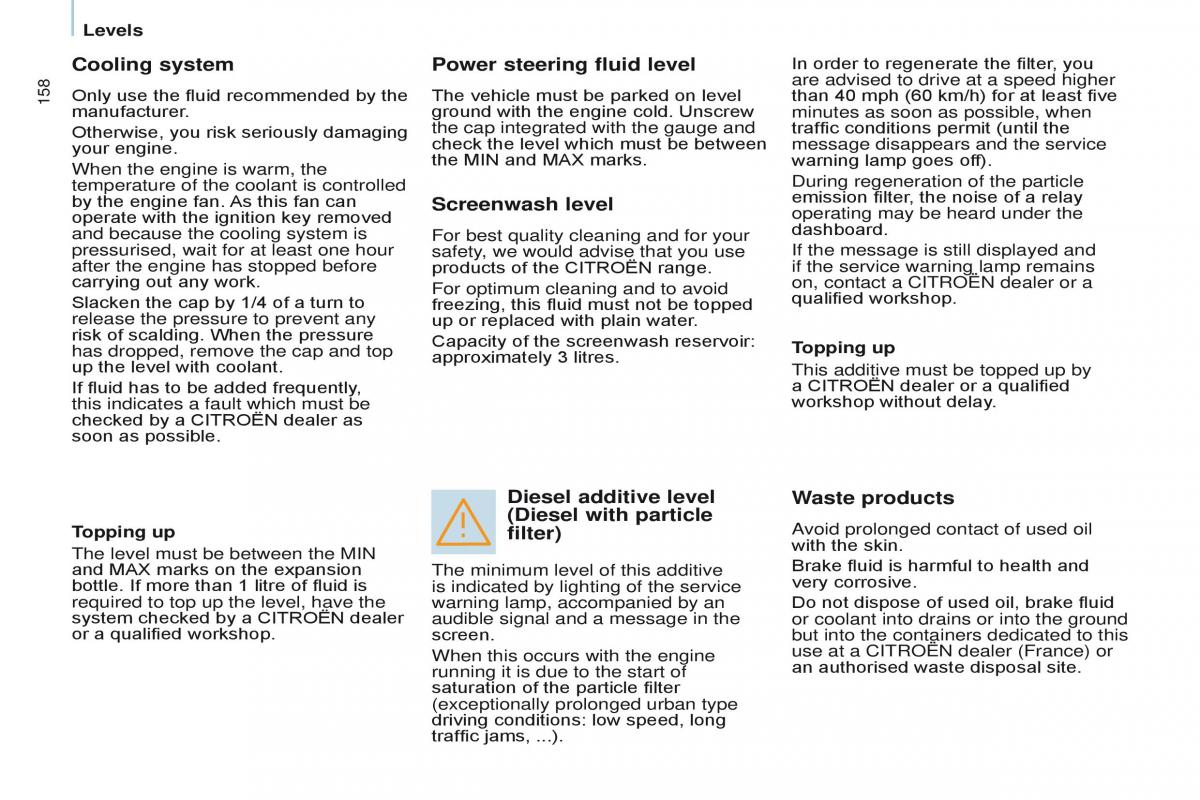 Citroen Berlingo Multispace II 2 owners manual / page 160