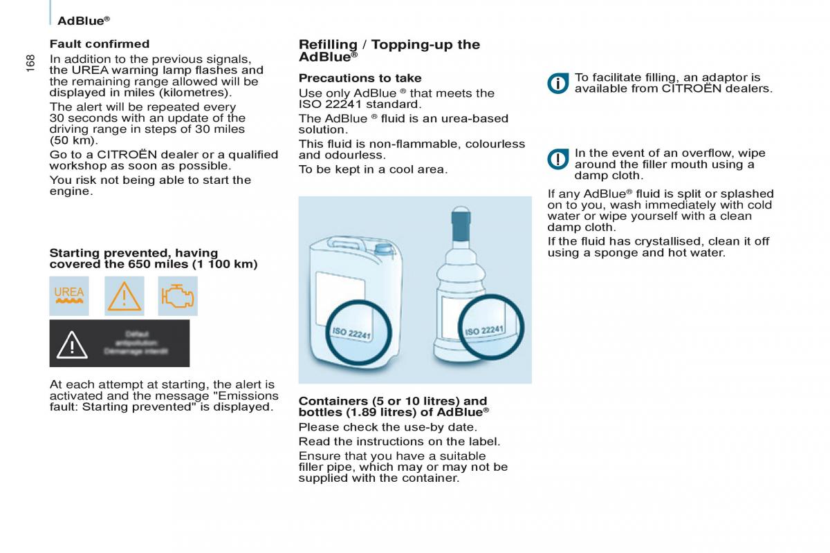 Citroen Berlingo Multispace II 2 owners manual / page 170