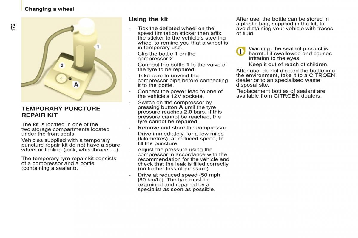 Citroen Berlingo Multispace II 2 owners manual / page 174