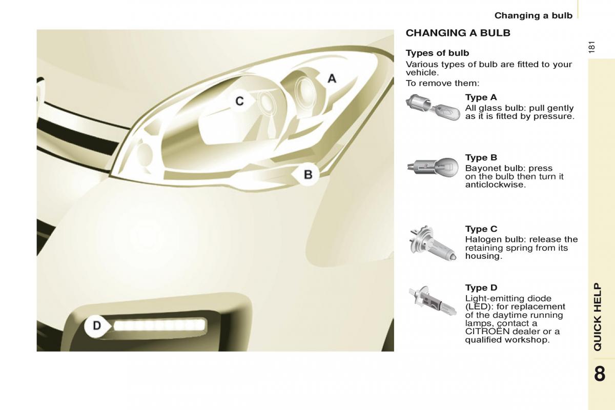 Citroen Berlingo Multispace II 2 owners manual / page 183