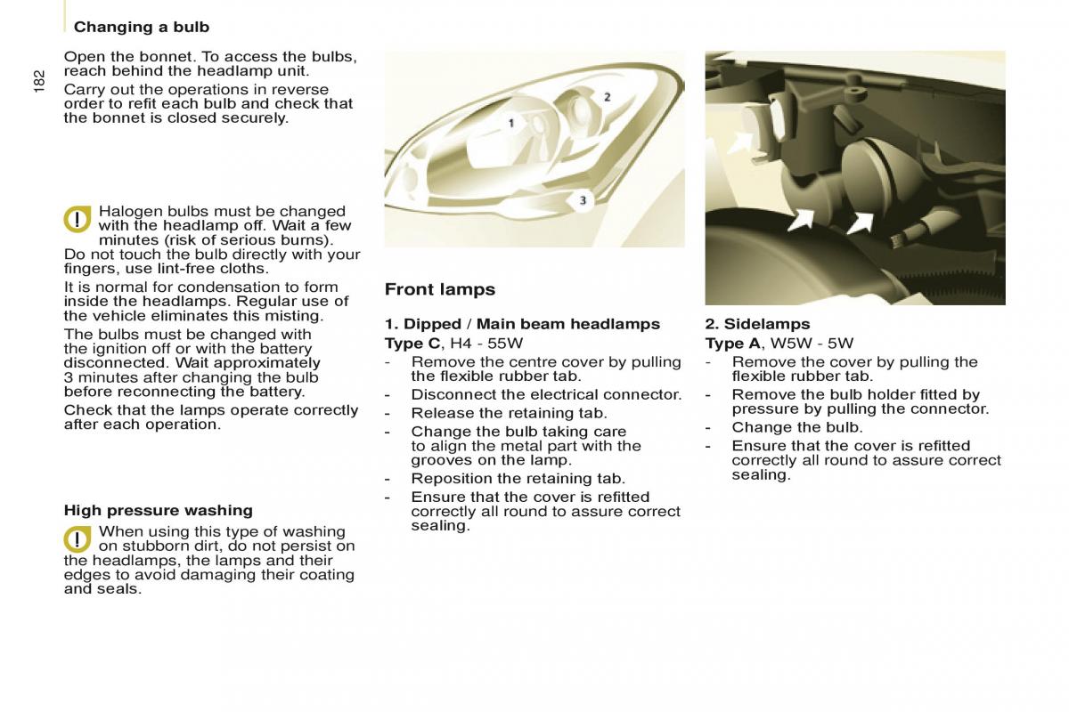 Citroen Berlingo Multispace II 2 owners manual / page 184