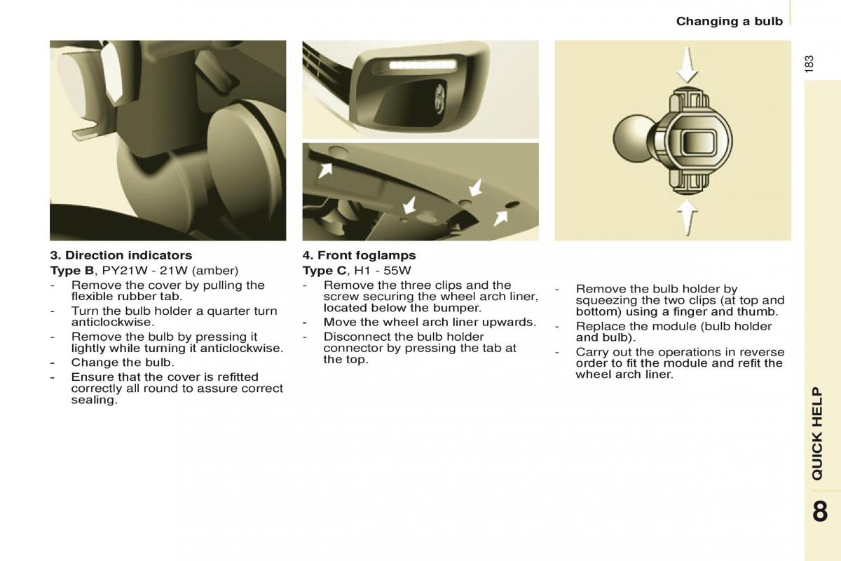 Citroen Berlingo Multispace II 2 owners manual / page 185