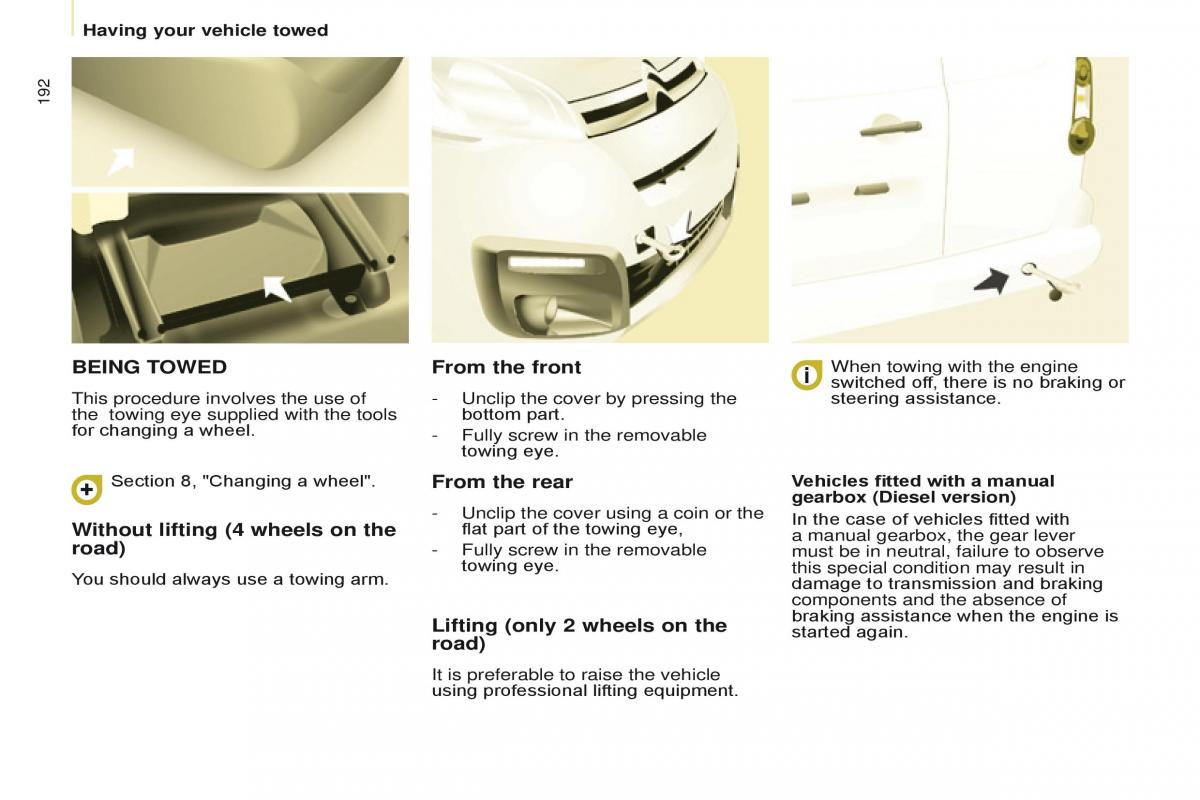 Citroen Berlingo Multispace II 2 owners manual / page 194