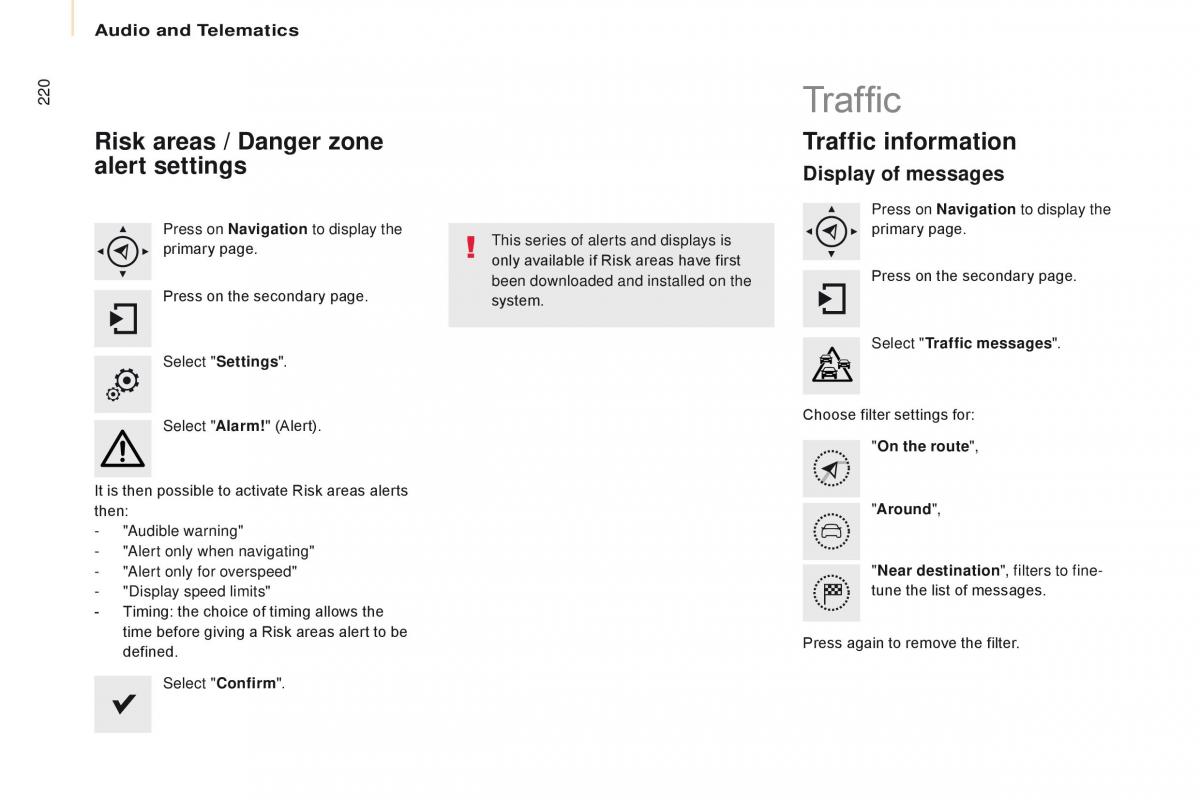 Citroen Berlingo Multispace II 2 owners manual / page 222