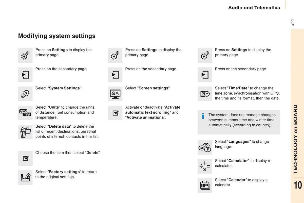 Citroen Berlingo Multispace II 2 owners manual / page 243