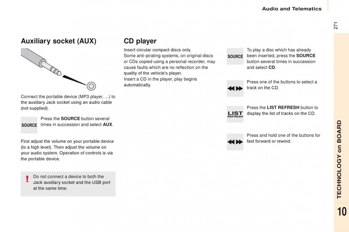 Citroen Berlingo Multispace II 2 owners manual / page 273