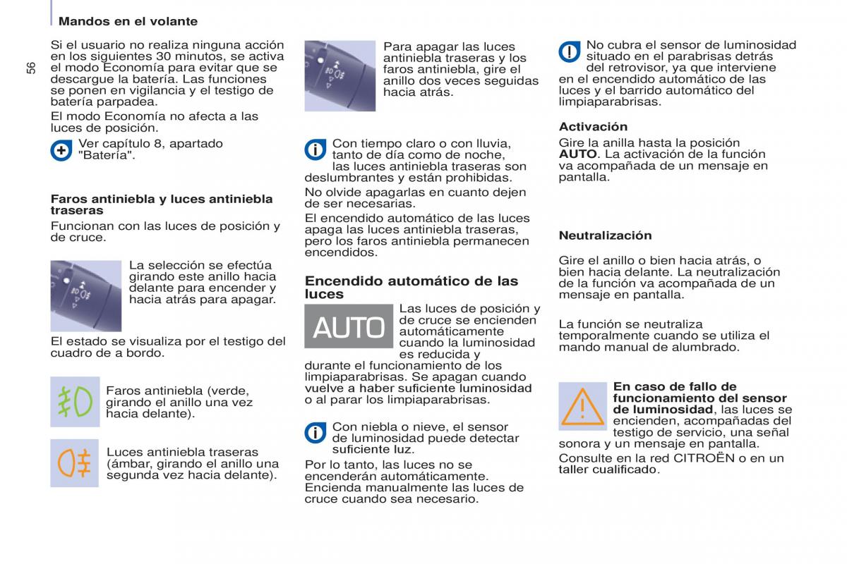 Citroen Berlingo Multispace II 2 manual del propietario / page 58