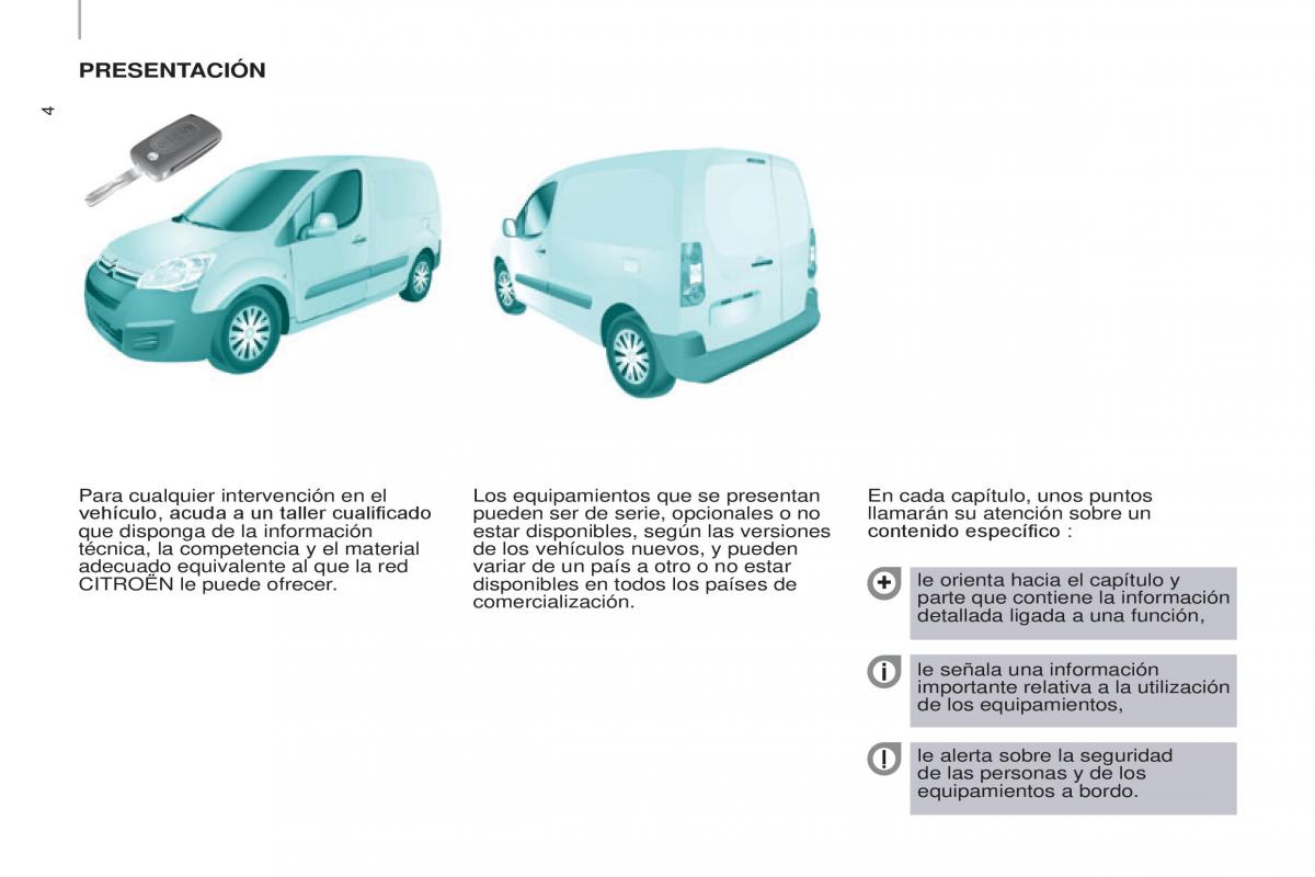 Citroen Berlingo Multispace II 2 manual del propietario / page 6