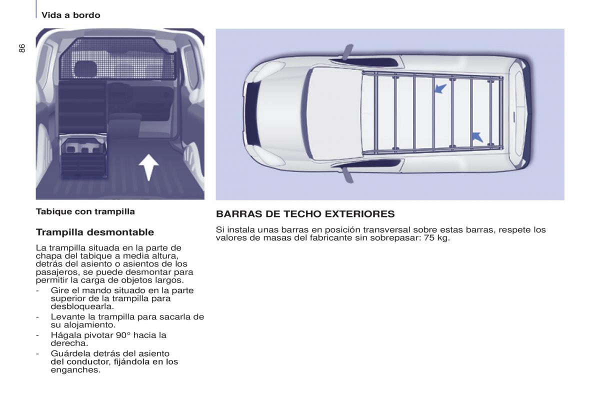 Citroen Berlingo Multispace II 2 manual del propietario / page 88