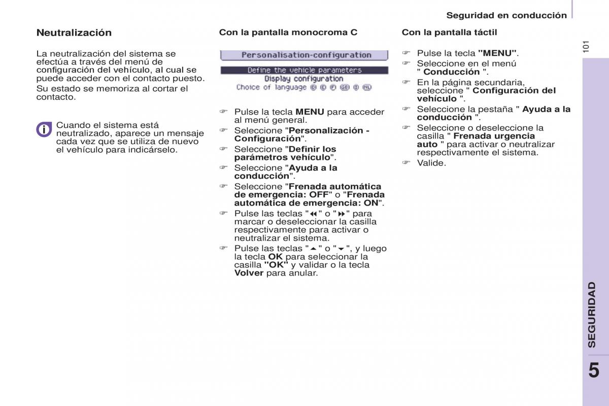 Citroen Berlingo Multispace II 2 manual del propietario / page 103