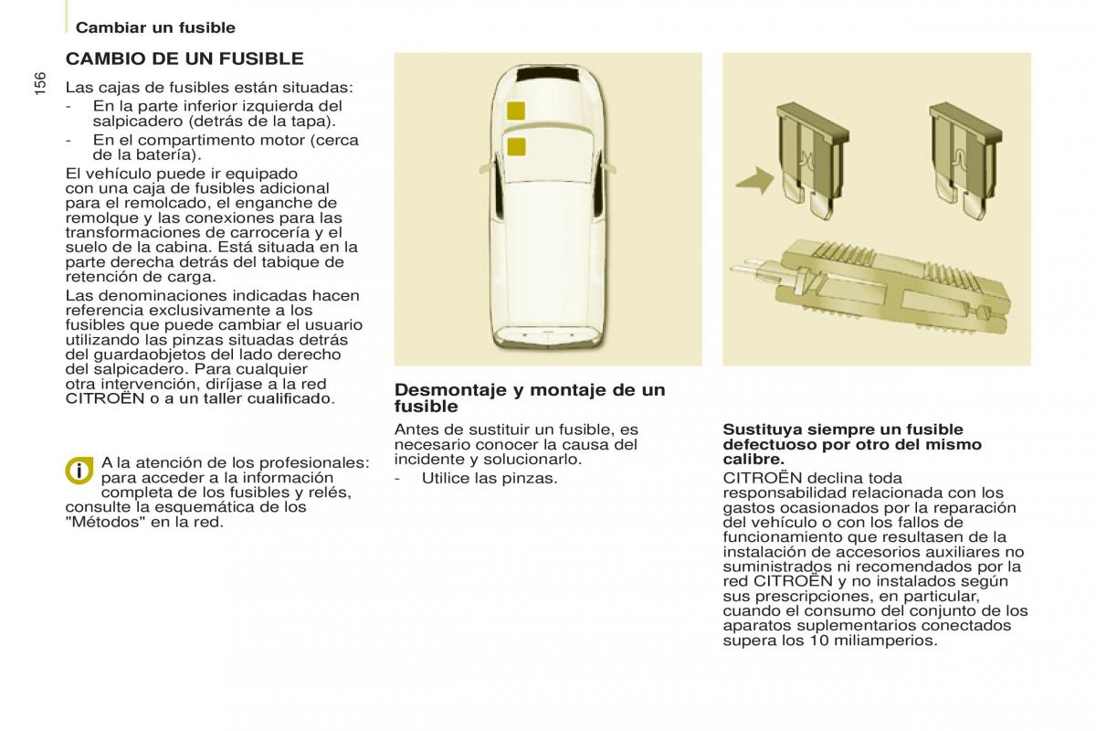 Citroen Berlingo Multispace II 2 manual del propietario / page 158