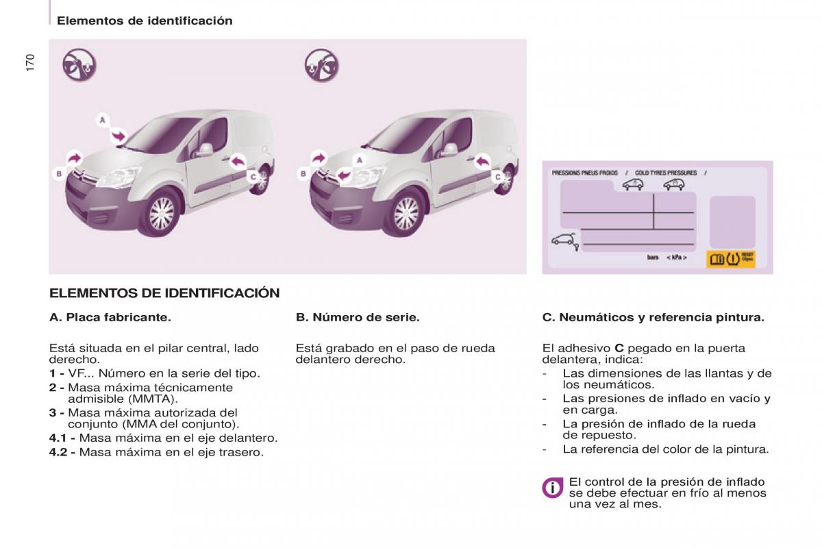 Citroen Berlingo Multispace II 2 manual del propietario / page 172