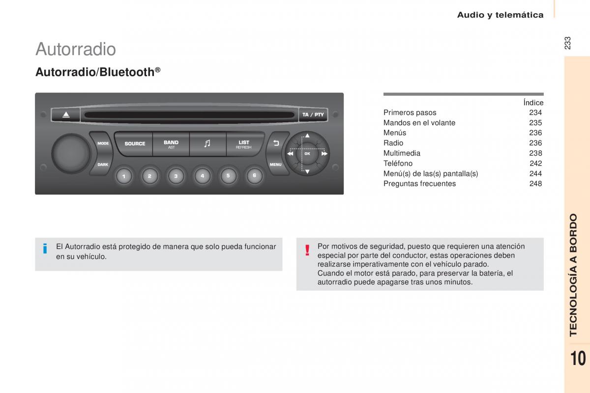 Citroen Berlingo Multispace II 2 manual del propietario / page 235