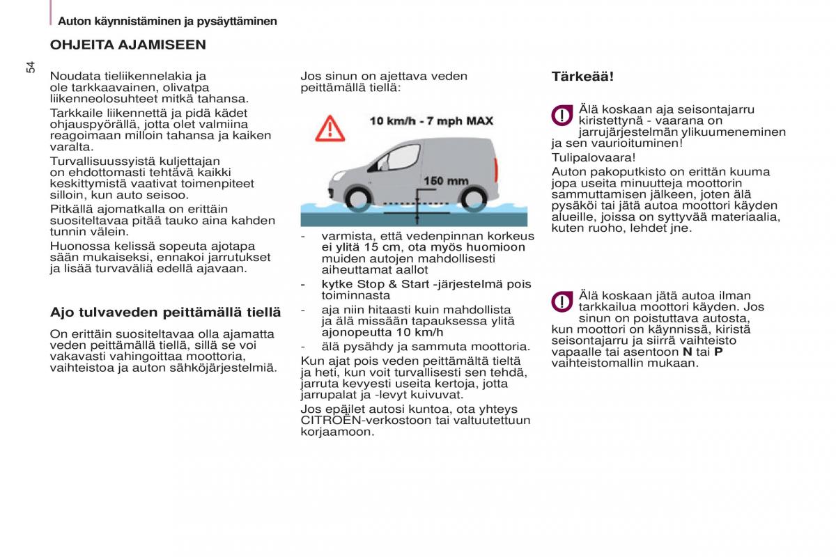 Citroen Berlingo Multispace II 2 omistajan kasikirja / page 56