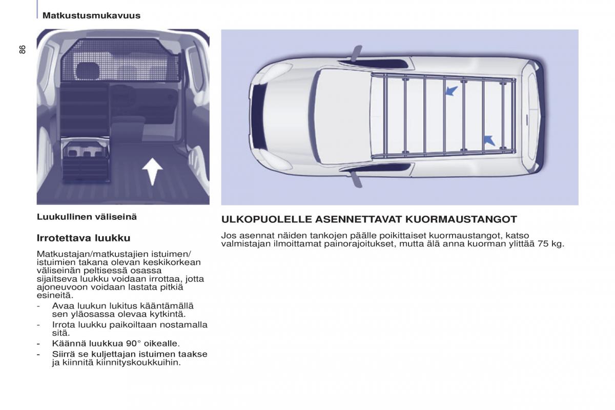 Citroen Berlingo Multispace II 2 omistajan kasikirja / page 88