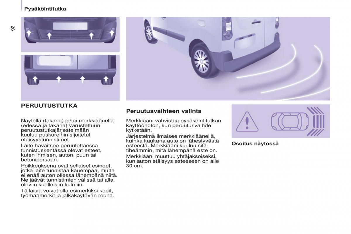 Citroen Berlingo Multispace II 2 omistajan kasikirja / page 94