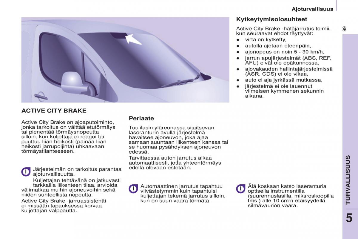 Citroen Berlingo Multispace II 2 omistajan kasikirja / page 101