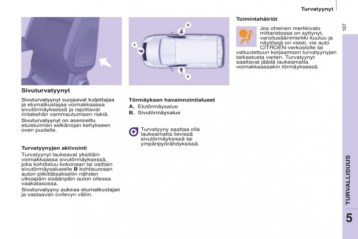 Citroen Berlingo Multispace II 2 omistajan kasikirja / page 109