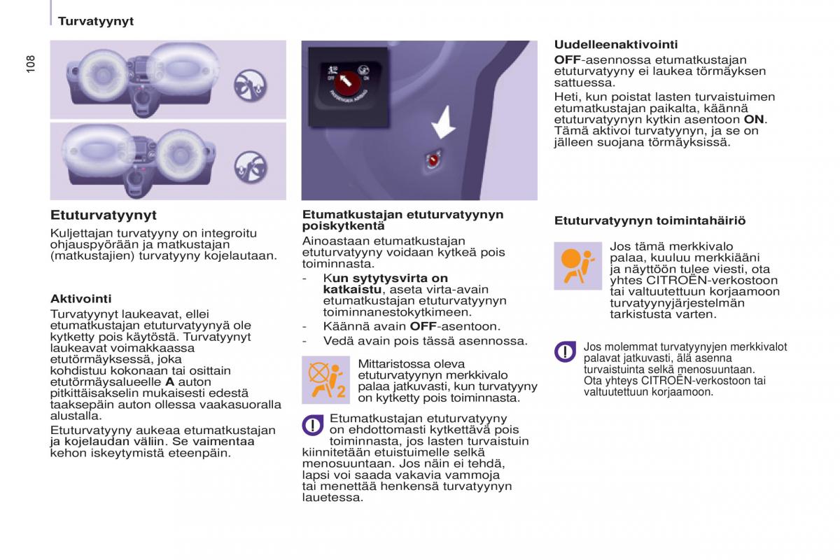 Citroen Berlingo Multispace II 2 omistajan kasikirja / page 110